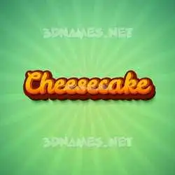 cheesecake in Green Rays style - 3D name wallpaper
