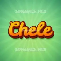 chele in Green Rays style - 3D name wallpaper