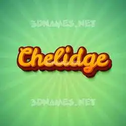 chelidge in Green Rays style - 3D name wallpaper