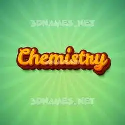 chemistry in Green Rays style - 3D name wallpaper