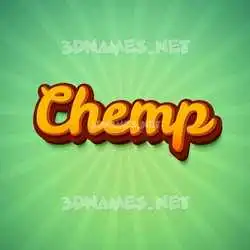 chemp in Green Rays style - 3D name wallpaper