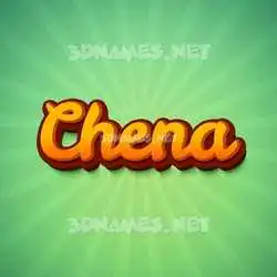 chena in Green Rays style - 3D name wallpaper