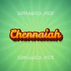 chennaiah in Green Rays style - 3D name wallpaper