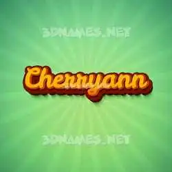 cherryann in Green Rays style - 3D name wallpaper