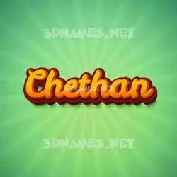 chethan in Green Rays style - 3D name wallpaper