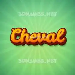 cheval in Green Rays style - 3D name wallpaper