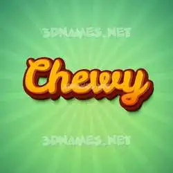 chewy in Green Rays style - 3D name wallpaper