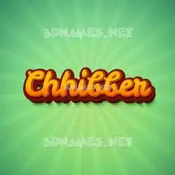 chhibber in Green Rays style - 3D name wallpaper