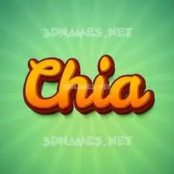 chia in Green Rays style - 3D name wallpaper