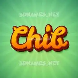 chib in Green Rays style - 3D name wallpaper