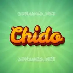 chido in Green Rays style - 3D name wallpaper