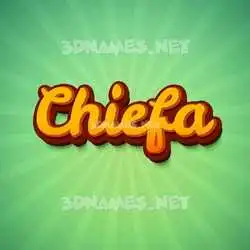 chiefa in Green Rays style - 3D name wallpaper