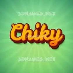 chiky in Green Rays style - 3D name wallpaper