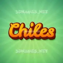 chiles in Green Rays style - 3D name wallpaper