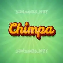 chimpa in Green Rays style - 3D name wallpaper
