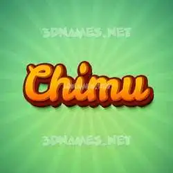 chimu in Green Rays style - 3D name wallpaper