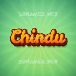chindu in Green Rays style - 3D name wallpaper