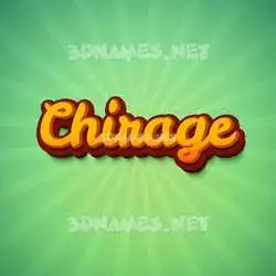 chirage in Green Rays style - 3D name wallpaper