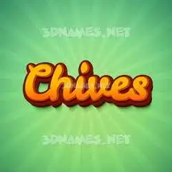 chives in Green Rays style - 3D name wallpaper