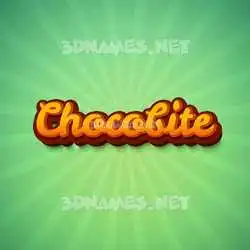 chocobite in Green Rays style - 3D name wallpaper