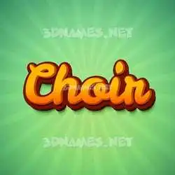 choir in Green Rays style - 3D name wallpaper