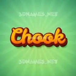 chook in Green Rays style - 3D name wallpaper