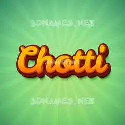 chotti in Green Rays style - 3D name wallpaper