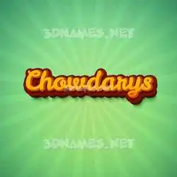 chowdarys in Green Rays style - 3D name wallpaper