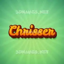 chrisser in Green Rays style - 3D name wallpaper