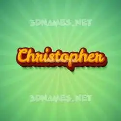 christopher in Green Rays style - 3D name wallpaper