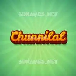 chunnilal in Green Rays style - 3D name wallpaper