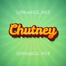 chutney in Green Rays style - 3D name wallpaper