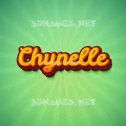 chynelle in Green Rays style - 3D name wallpaper