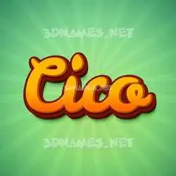 cico in Green Rays style - 3D name wallpaper