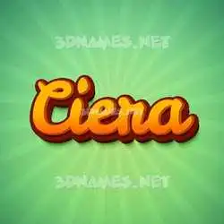 ciera in Green Rays style - 3D name wallpaper