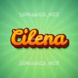 cilena in Green Rays style - 3D name wallpaper