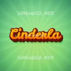 cinderla in Green Rays style - 3D name wallpaper