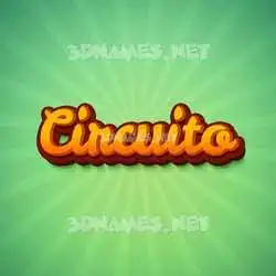 circuito in Green Rays style - 3D name wallpaper