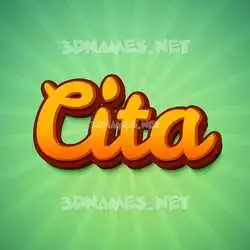 cita in Green Rays style - 3D name wallpaper