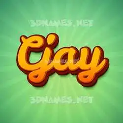 cjay in Green Rays style - 3D name wallpaper