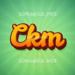 ckm in Green Rays style - 3D name wallpaper