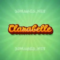 clarabelle in Green Rays style - 3D name wallpaper