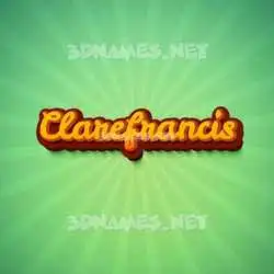 clarefrancis in Green Rays style - 3D name wallpaper