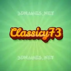 classicy73 in Green Rays style - 3D name wallpaper