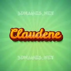 claudene in Green Rays style - 3D name wallpaper