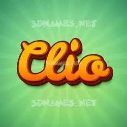 clio in Green Rays style - 3D name wallpaper
