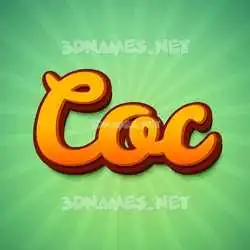 coc in Green Rays style - 3D name wallpaper