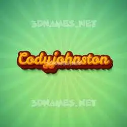 codyjohnston in Green Rays style - 3D name wallpaper