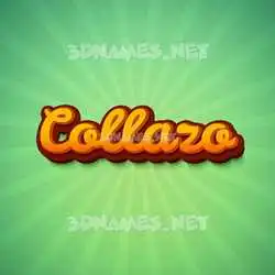 collazo in Green Rays style - 3D name wallpaper