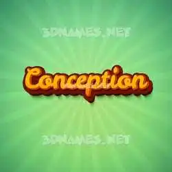 conception in Green Rays style - 3D name wallpaper